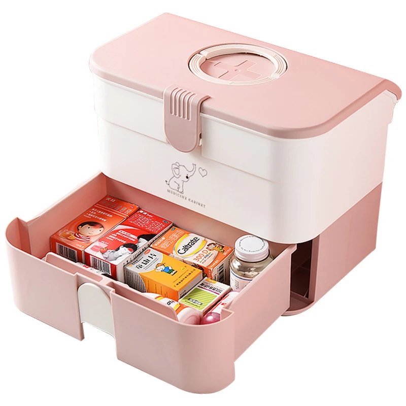 

Multifunctional First Aid Box Large Home Medical Kit Drawer Type Medicine Drawer Storage Box
