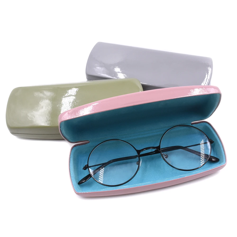 

wholesale pure color Pu leather eyeglass case custom logo glasses case for sunglasses, Blue, grey, green, orange,red,etc.