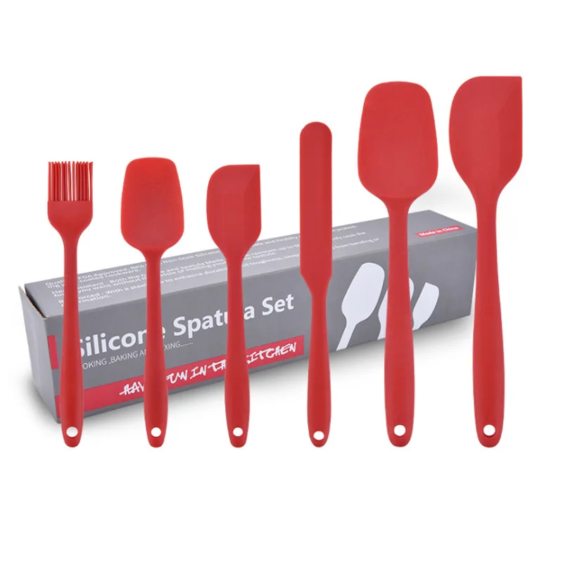 

Silicone Kitchen 6 Piece Set Baking Tools With High Temperature Resistant Silicon Spatula
