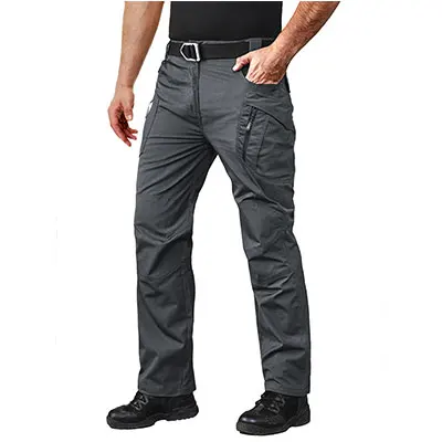 

IX9 Men Tactical Pants Multi Pockets Cargo Pants Military Combat Army Casual Trousers