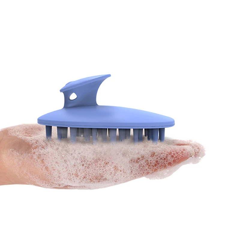 

C194 Silicone Head Body Scalp Massage Brush Comb Shampoo Hair Washing Comb Shower Brush Bath Spa Slimming Massage Brush, White,purple,gray,green,blue,black,pink