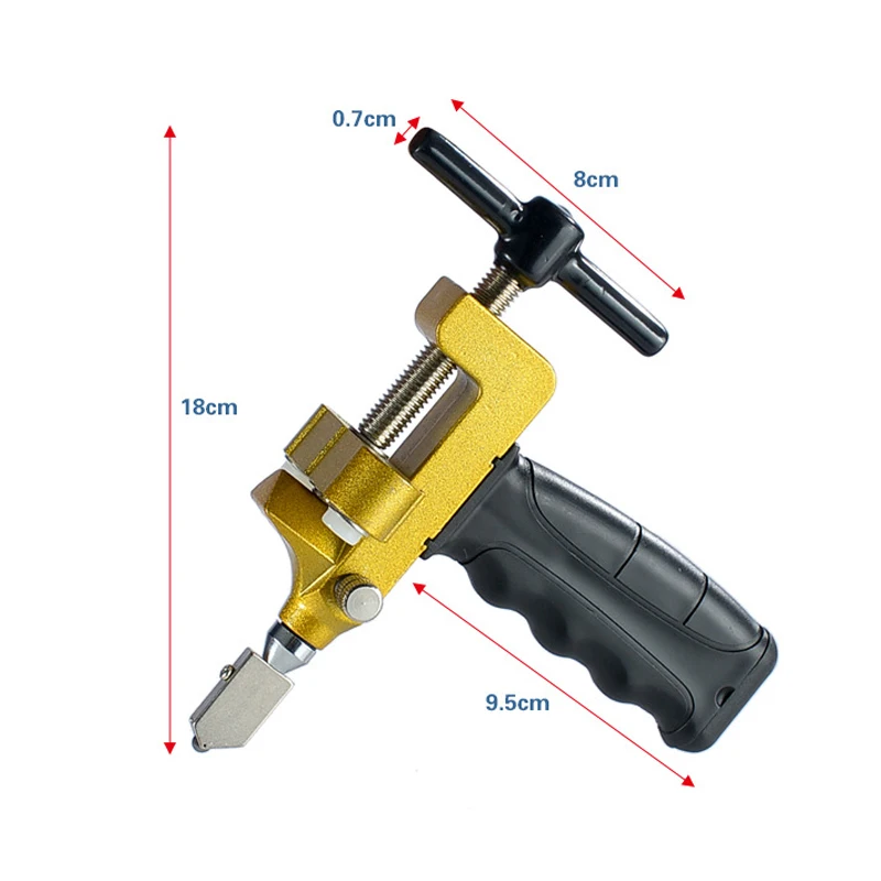 

Tile Glass Cutter Tool Portable Manual Tile Cutter Hand Tool Easy Glide Glass Ceramic Tile Opener with Diamond Cutting Head