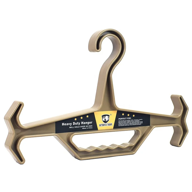 

High-Quality Custom Practical ABS Heavy Duty Weight Tactical Coat Vest Hanger Plastic Hanger for Heavy Gear & Tactical Equipment