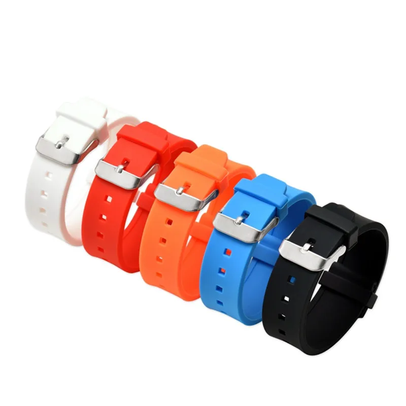 

16mm 18mm 20mm 22mm 24mm 26mm 28mm Quick Release Watch Strap Silicone Rubber Watch Band for Samsung s3 Watch Ticwatch