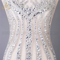 

Crystal beaded stone rhinestone applique designs rhinestone patches for dresses