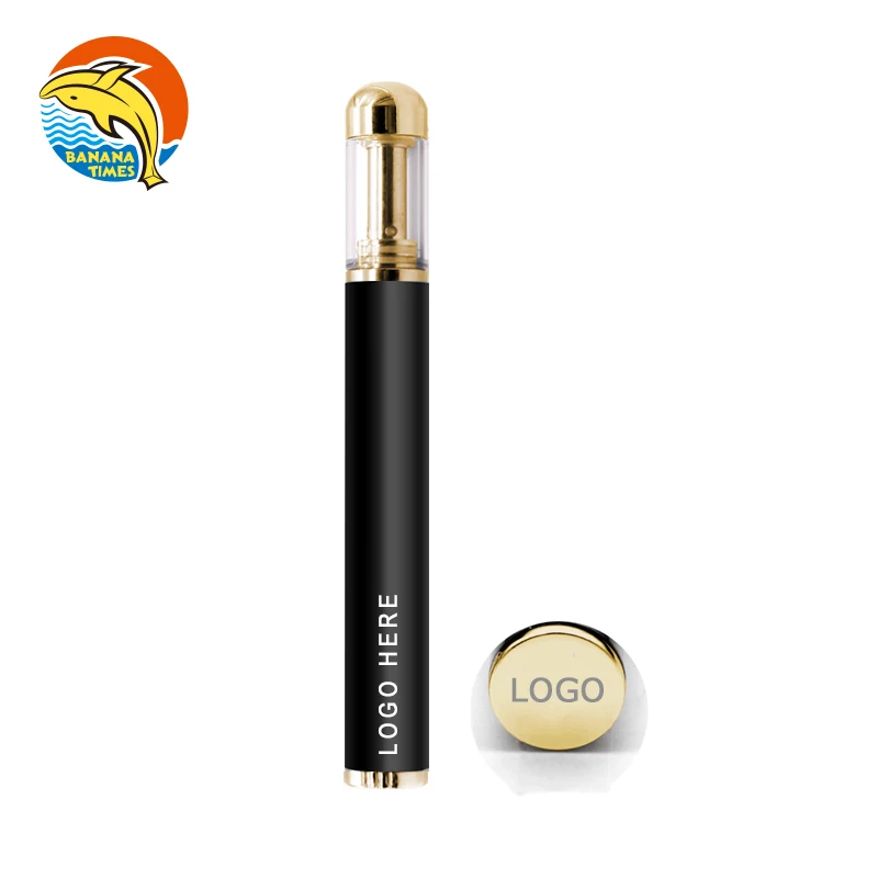 

BANANATIMES cylinder cbd vape O5 empty 0.5ml 1ml vaporizer pen cbd micro USB rechargeable 530mah pen vap, White/ black/ gold/ customized color