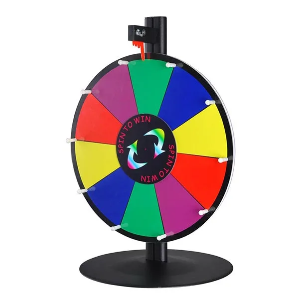 

Spinning Wheel for Prizes With Dry Erase Tabletop of Fortune Luck to Win the game, Multi-color/white/customized
