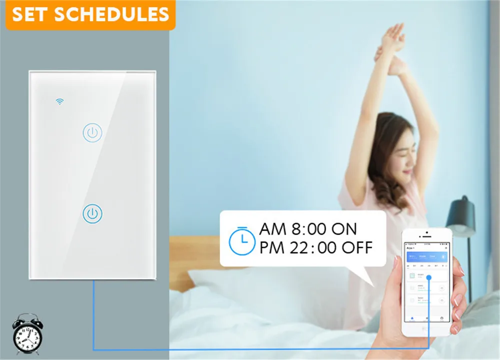 Weiwo Zigbee Remote Wall Touch Switch without N line 1/2/3 Gang Glass Panel light Switch with aluminum frame smart home Uemon - ANKUX.COM