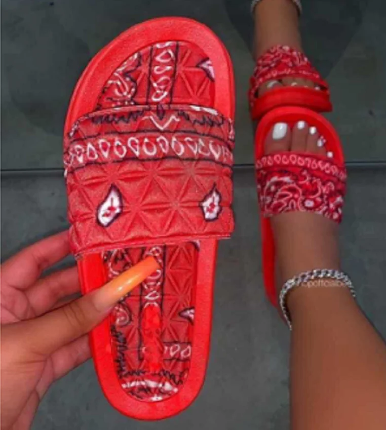 

2020 Lady Sandales Chanclas Talons Femmes Sandalias Mujer Flat Women Sandals For Women, Black,white,green,red,orange,blue