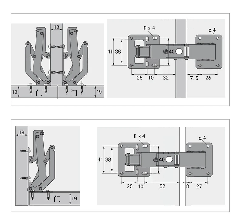 Hettich Diy Screwin Type Twoway Opening Angle 130165 Degree