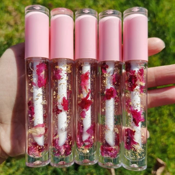 

Base Lipgloss Oil Pink Tubes Glitter Rose Gold Clear Flavored High Quality Plumper Natural Coconut Lip Gloss