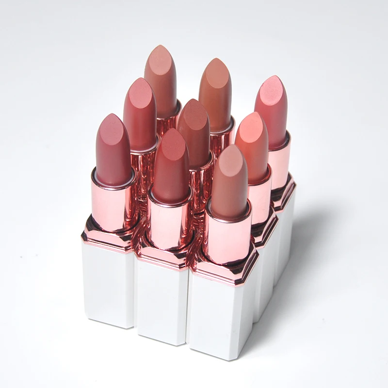 

Wholesale Waterproof New Lipstick Matte Private Label Nude Pink Lipstick Customize