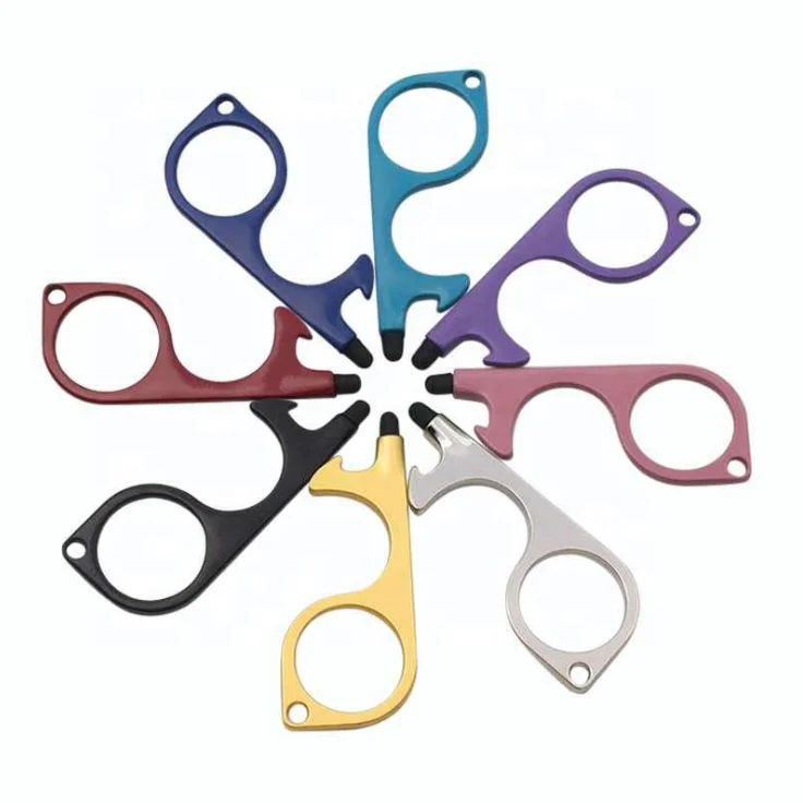 

No Touch Door Opener Tool Touchless Keychain Hand Tools with Stylus