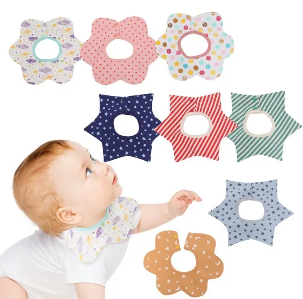 

Hot Sales Rotation Multifunctional Flower Shape Baby Bibs, Refer the picture