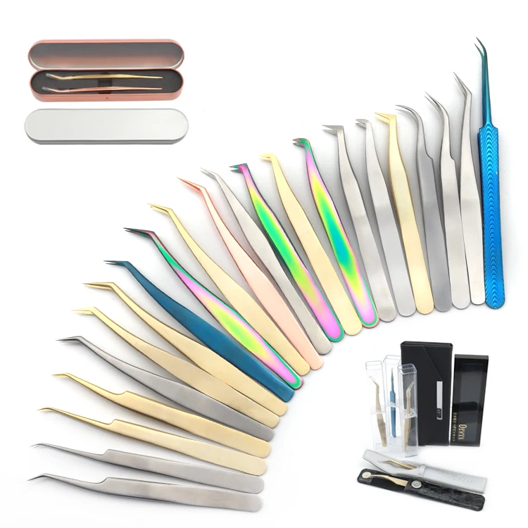 

Guangzhou Biggest Lash Tweezers Vendor Various Packaging Tweezers For Eyelash, Rose gold