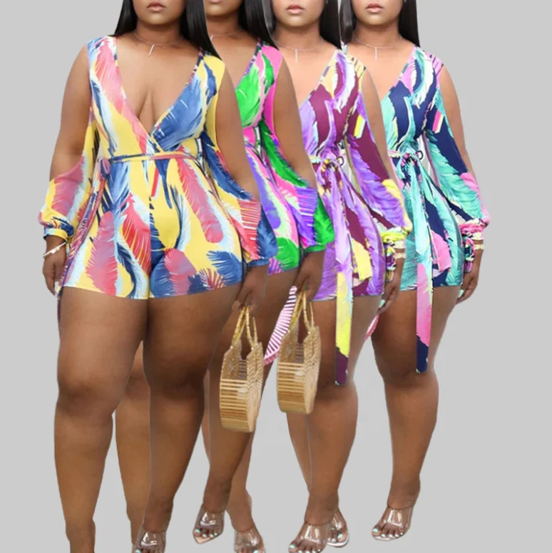

Summer xl-5xl Plus Size Jumpsuits Women Clothing Colorful Jumpsuits for Women Sexy