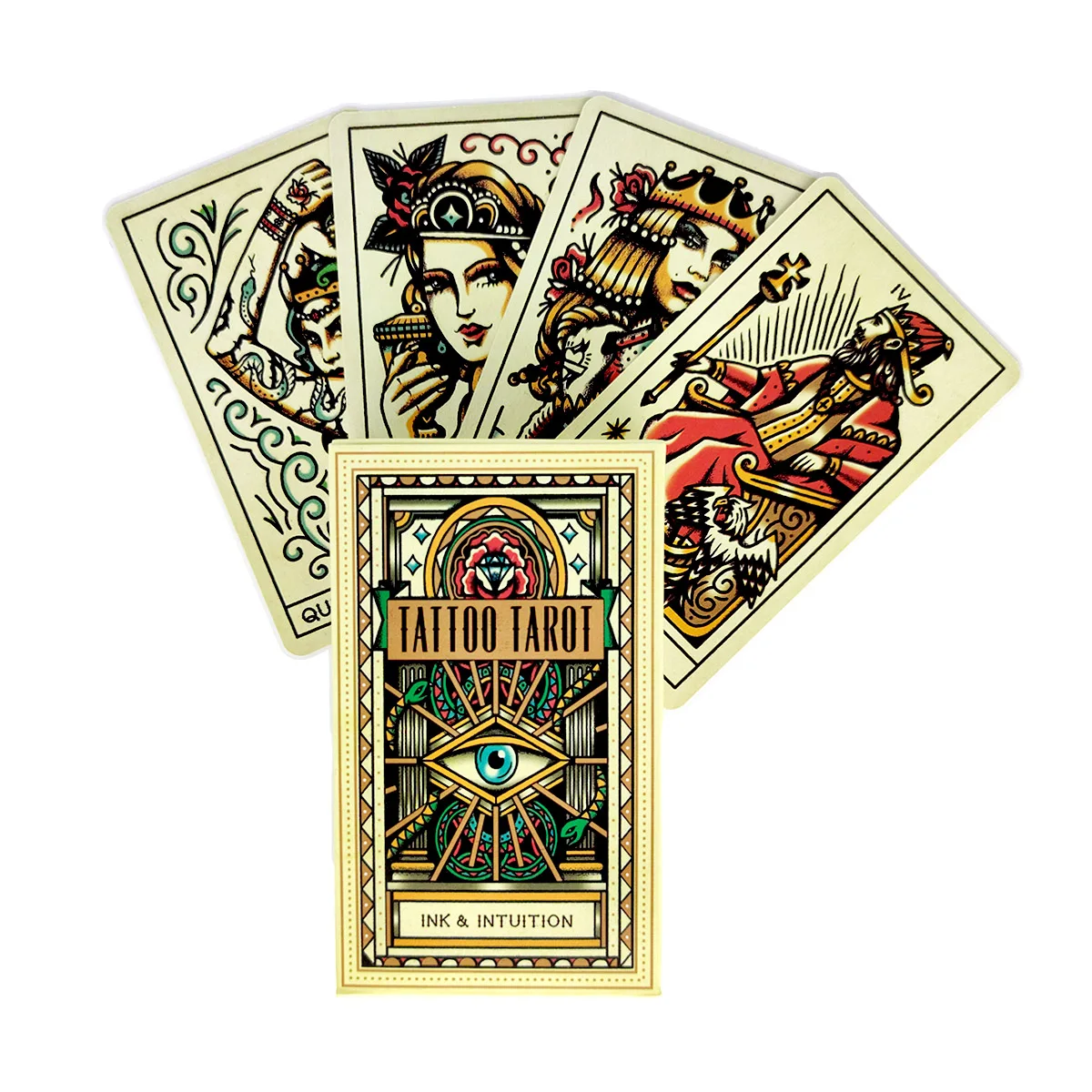 

Tattoo Tarot Cards Mystical Guidance Divination Entertainment Partys Board Game PDF Guidebook Supports Wholesale 78 Sheets/Box