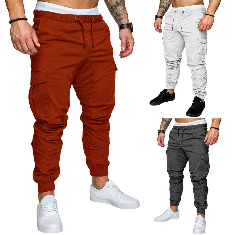 

men fashion track sweat plus size jogger pants custom stacked organic cotton slim mens trousers, Solid color/customized color