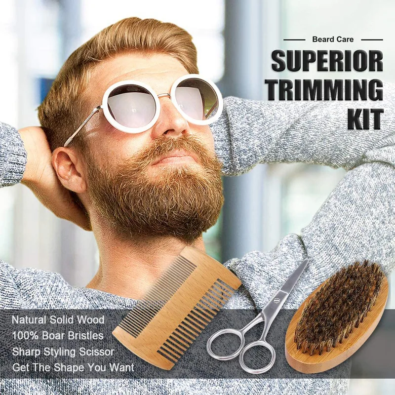 

Amazon Hot Selling Incorporated Organic Beard Oil Beard Growth Kit Mens Premium Beard Grooming Kit