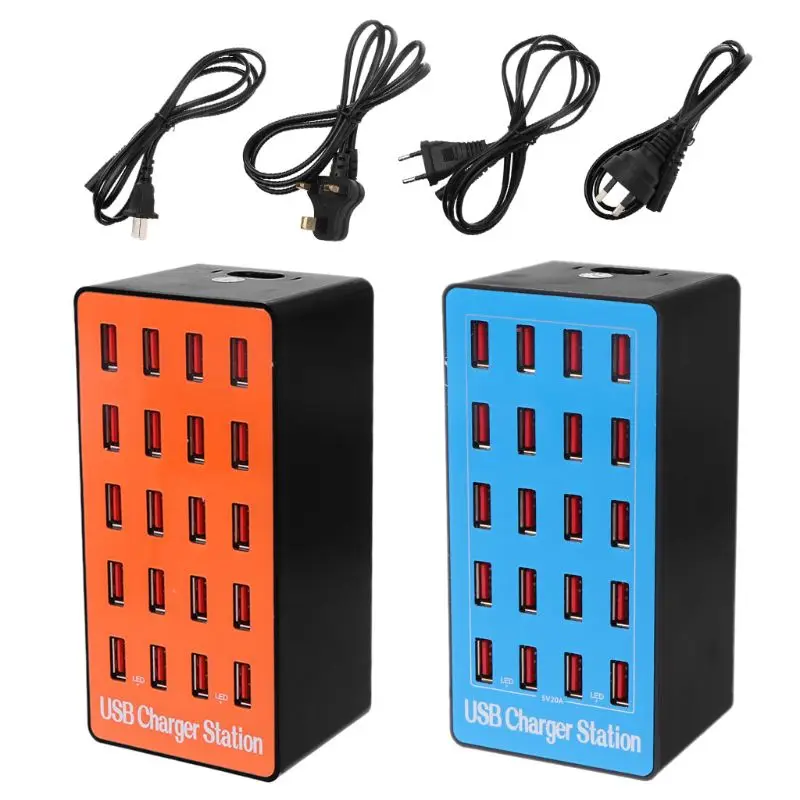 20-Port USB Hub Charger Power