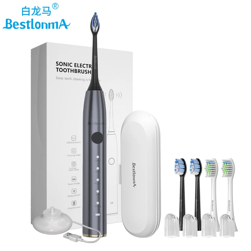 

2021 Soft Bristles Hight Quality Tooth Brush Electic Mini Gold Toothbrush, Gray or blue or golden or rose gold or white gold