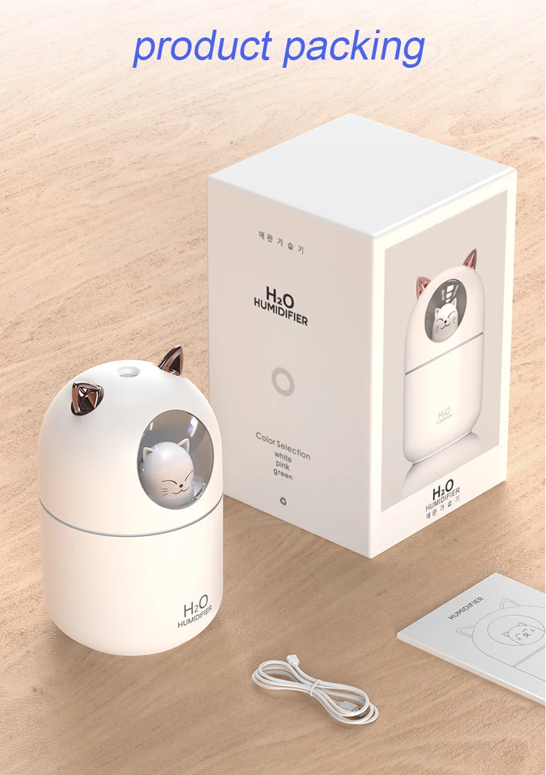 Handheld night light mute car office USB air purifier ultrasonic humidifier diffuser