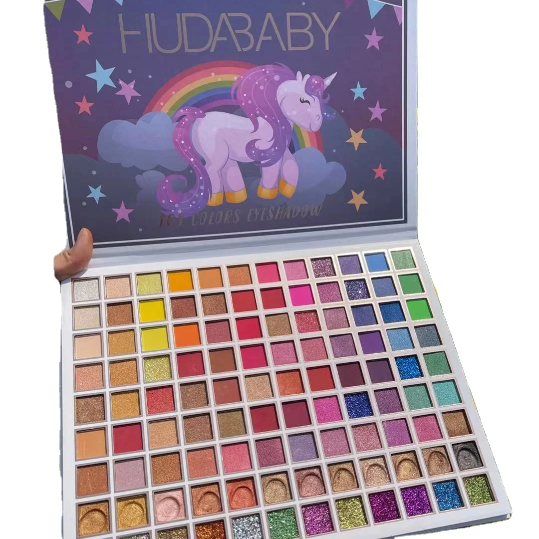 

The New Hudababy 108 Color Pony Eyeshadow Palette Ins Bursts Easy to Color and Does Not Fly Powder Pearly Matte