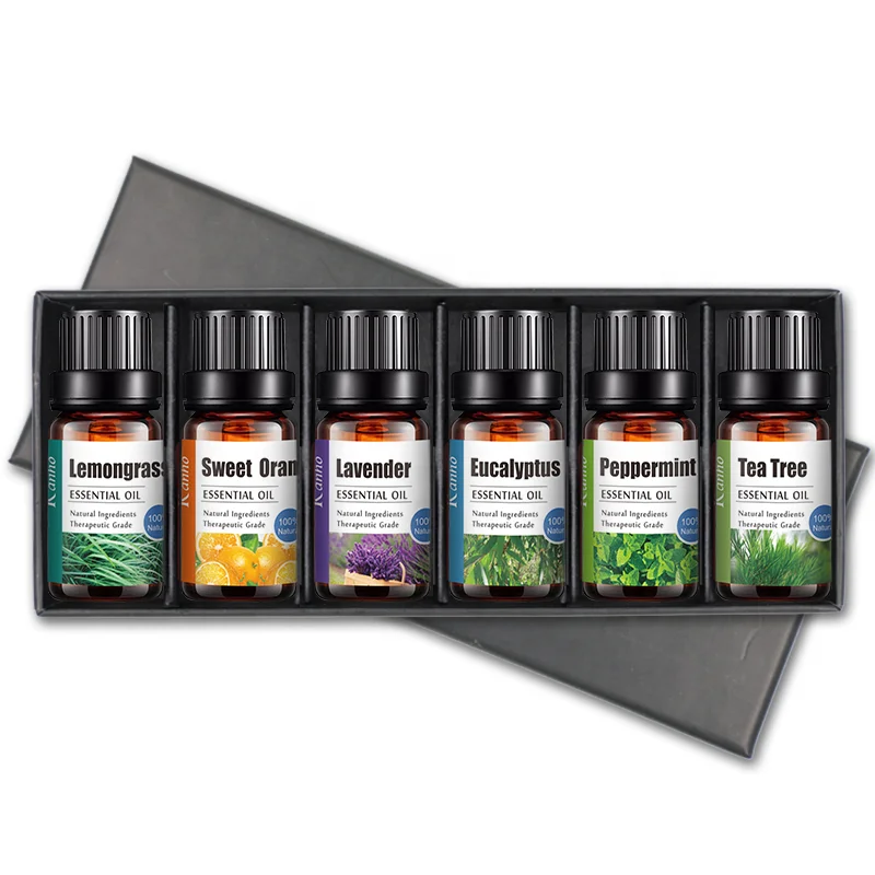 

In stock Natural Pure Essential Oil Gift Set Lavender Peppermint Eucaluptus Tea tree Aromatherapy Essential Oi