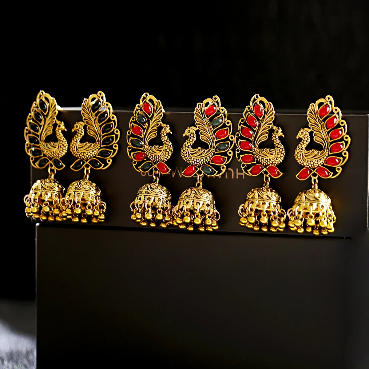 

2021 Gold Silver Indian Bollywood Women Jhumka Earrings Traditional Jewelry Vintage Big Bells Drop Earring Jewelry