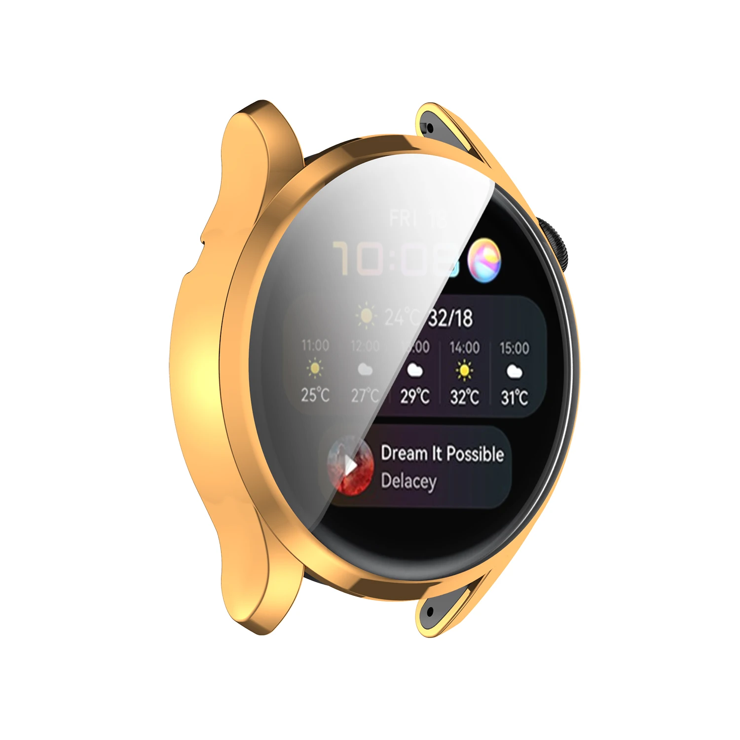 

For Huawei Watch 3 Cover Full Screen Electroplated Plating Soft Tpu Protection Watch Case Cover