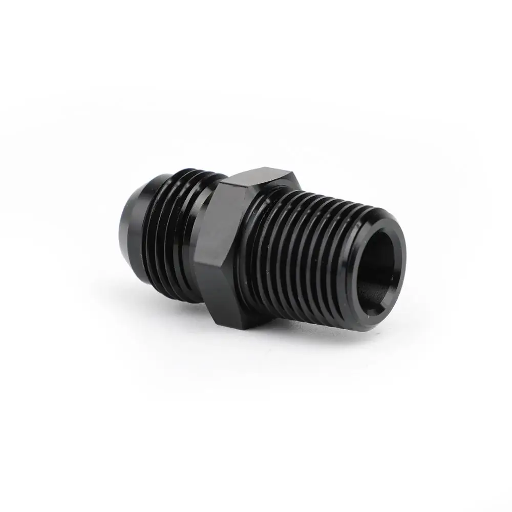 

Areyourshop 1PC  ORB-8 Straight Fuel Oil Air Hose Fitting Male Adapter Black, As picture show