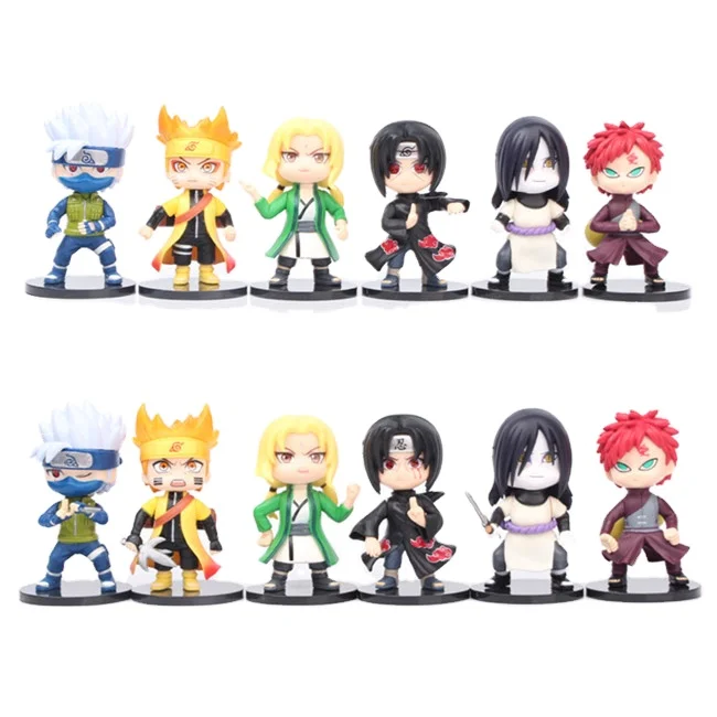 

2 Styles Naruto Figurine Manga Collection Anime PVC Figure Collection Toy (6pcs/set)