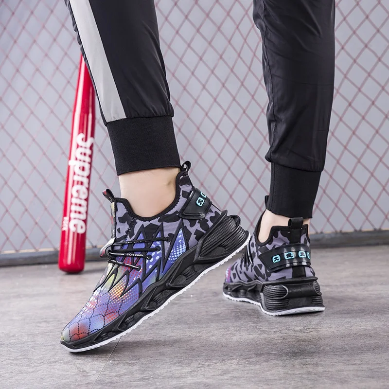 

2022 new spring and summer men's factory custom fabric outdoor travel thick bottom breathable casual shoes men's trend sports sh, Picture