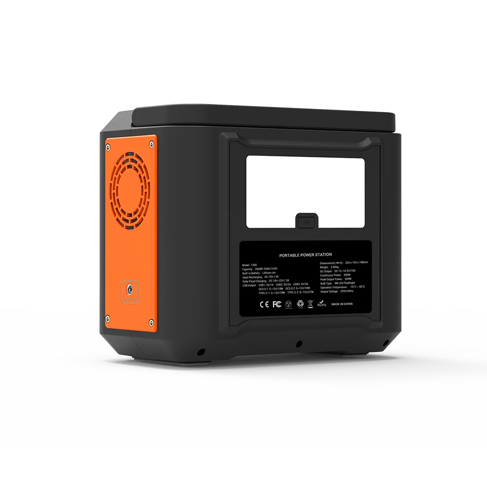 

Rechargeable Solar Power Bank 72000 60000 Mah Power Bank With Type C Pd 60w T300 Power Bank, Orange