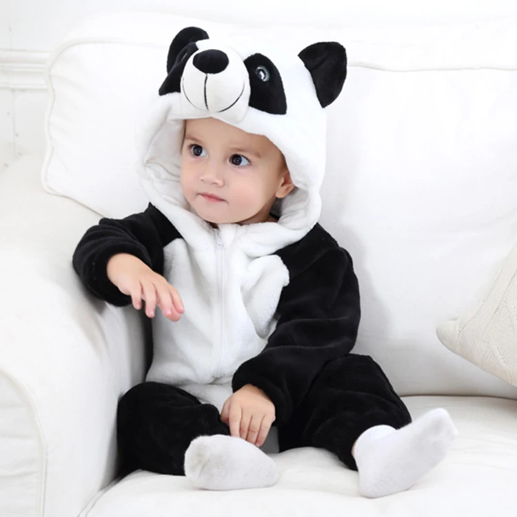 Baby Winter Rompers Padded Newborn flannel Velvet romper with animal shape
