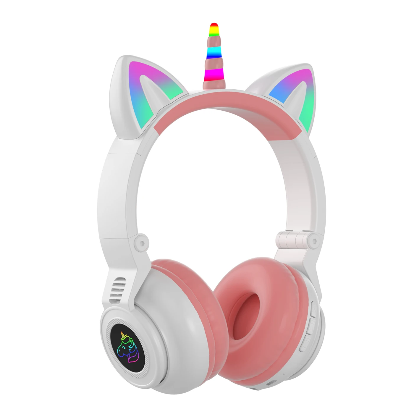 

Unicorn Kids Headphones Wireless Volume Limited Foldable Children Headphones with Mic up for Boys Girls toddler laptop, Beige, black, blue, brown, gold, orange, pink, red, white, yellow