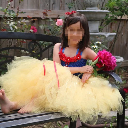 

New Arrival Party Wear Dress For Girls Princess Snow White Kid Baby Tulle Dresses
