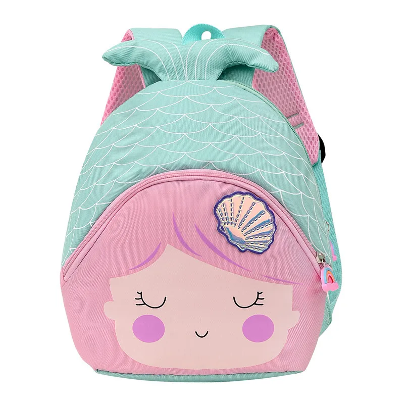 

RTS mermaid design children school backpack fashion girls cartoon bag, As picture show