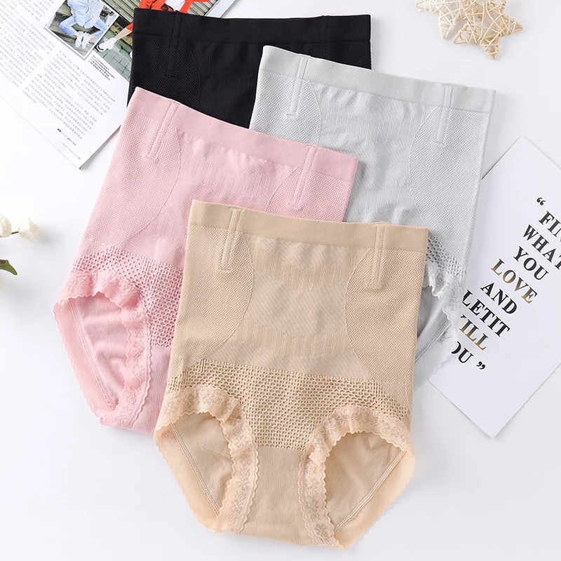 

Wholesale High Quality Women Lace Hip Pants High Waist Tummy Control Panties