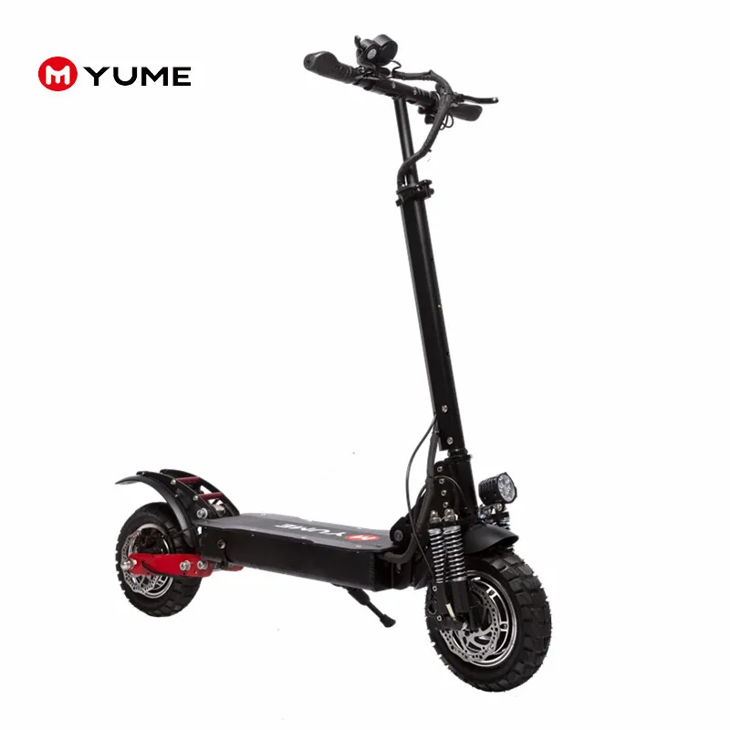 

YUME D5 52v 2400w escooter two wheel fat tire dual motor foldable electric scooter, Black for mi electric scooter