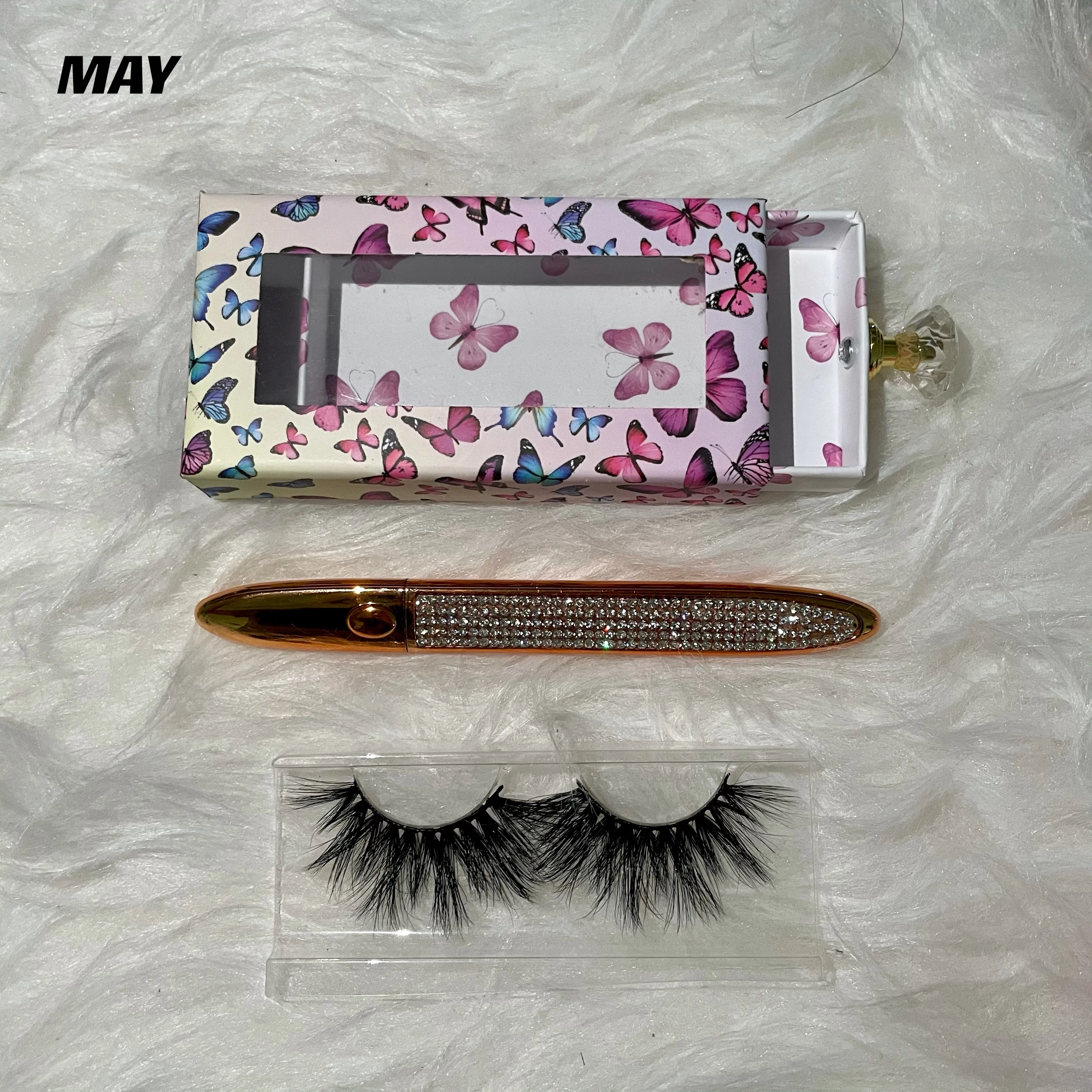 

wholesale mink eyelashes with custom packaging 25mm mink lashes free sample