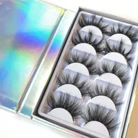 

Suppliers vendor private label extensions wholesale 100% 5 pairs lashes book 6d false mink packing box for eyelashes