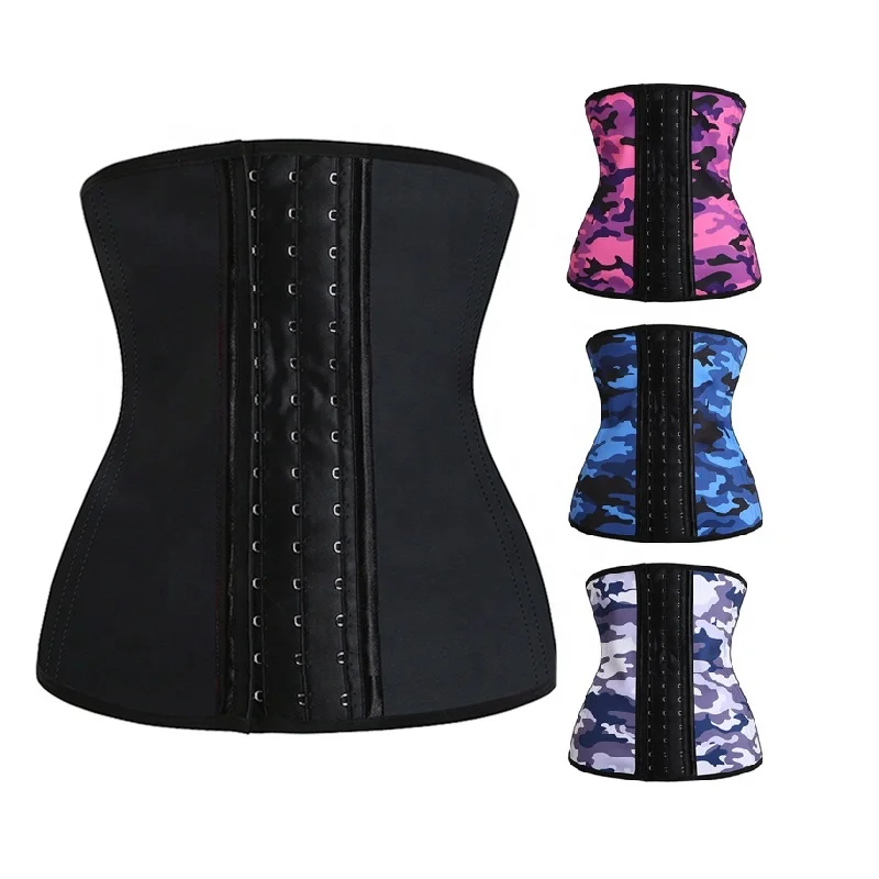 

Fajas Colombiana 3 hook Latex Waist Trainer 9 Steel Boned Corset