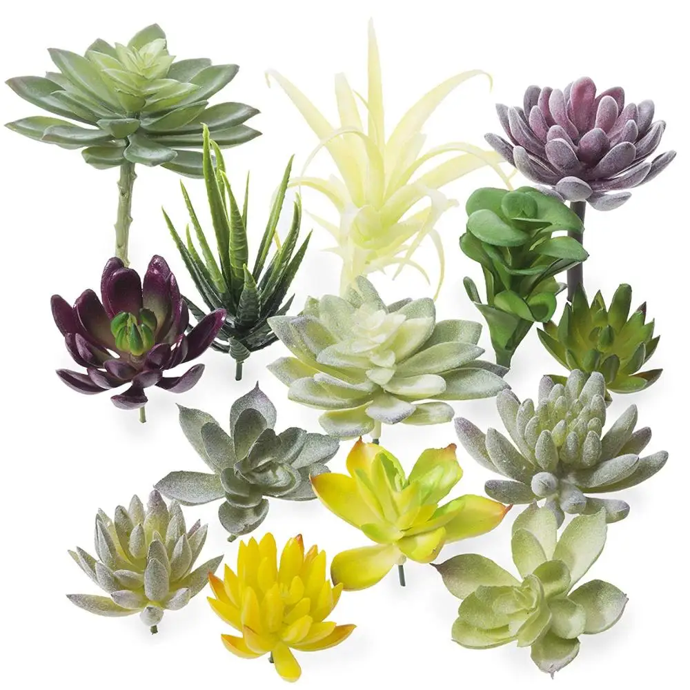 

14 pcs Faux Succulents Artificial Succulent Plants, Purple