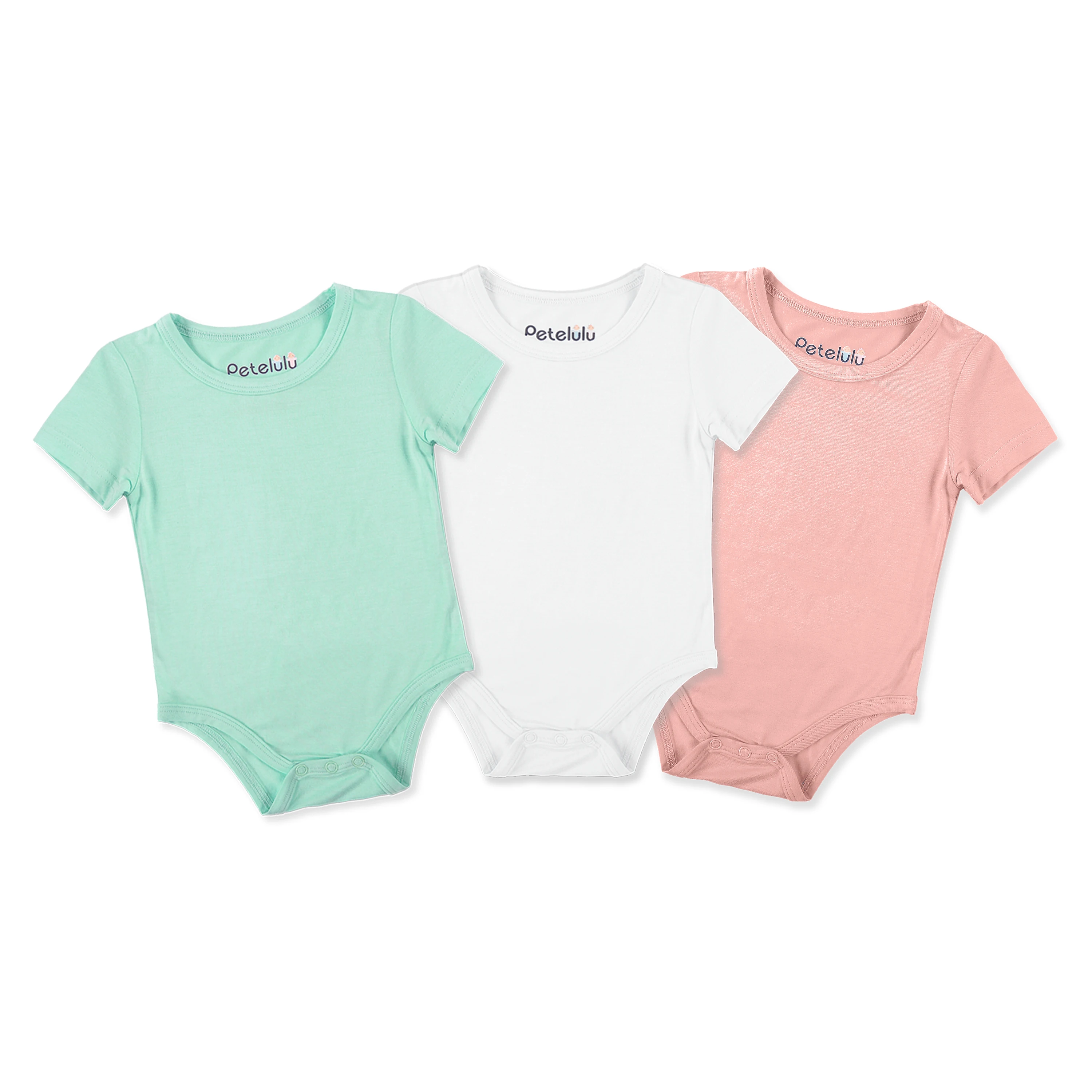

Bamboo Fiber Fabric Romper Set Clothes For Baby Cotton Newborn Wholesale Fitting Bodysuit Clothing Summer Kids Unisex Oem, Mint,pink,white