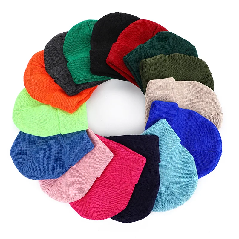 

Custom Multi Colors Fashion Women's Knitted Beanie Unisex Reversible Beanie Hat Knit Winter Adult Acrylic Knitting Caps