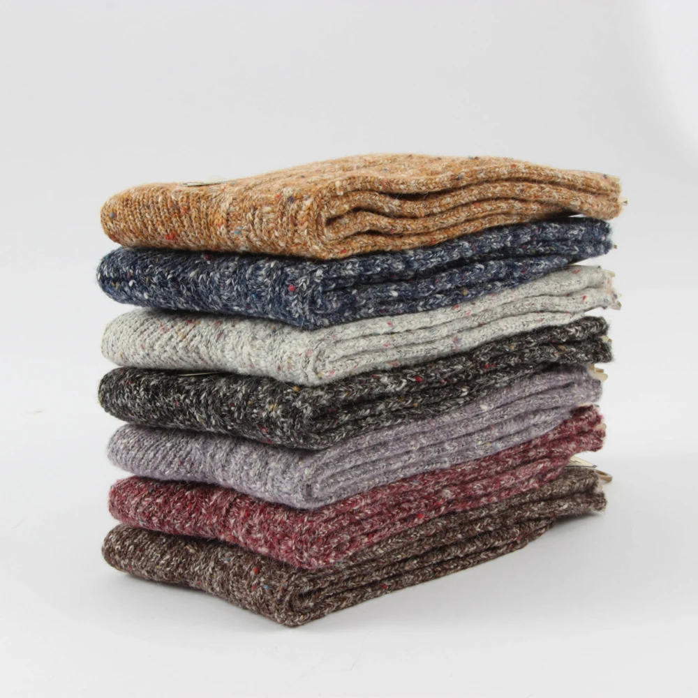 

Wholesale Fashion ribbed comfy special yarn materials ladies crew socks