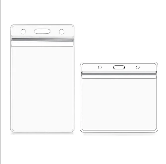 

Factory Direct Sale Clear Waterproof Soft Plastic ID Card Holder Badge Holder