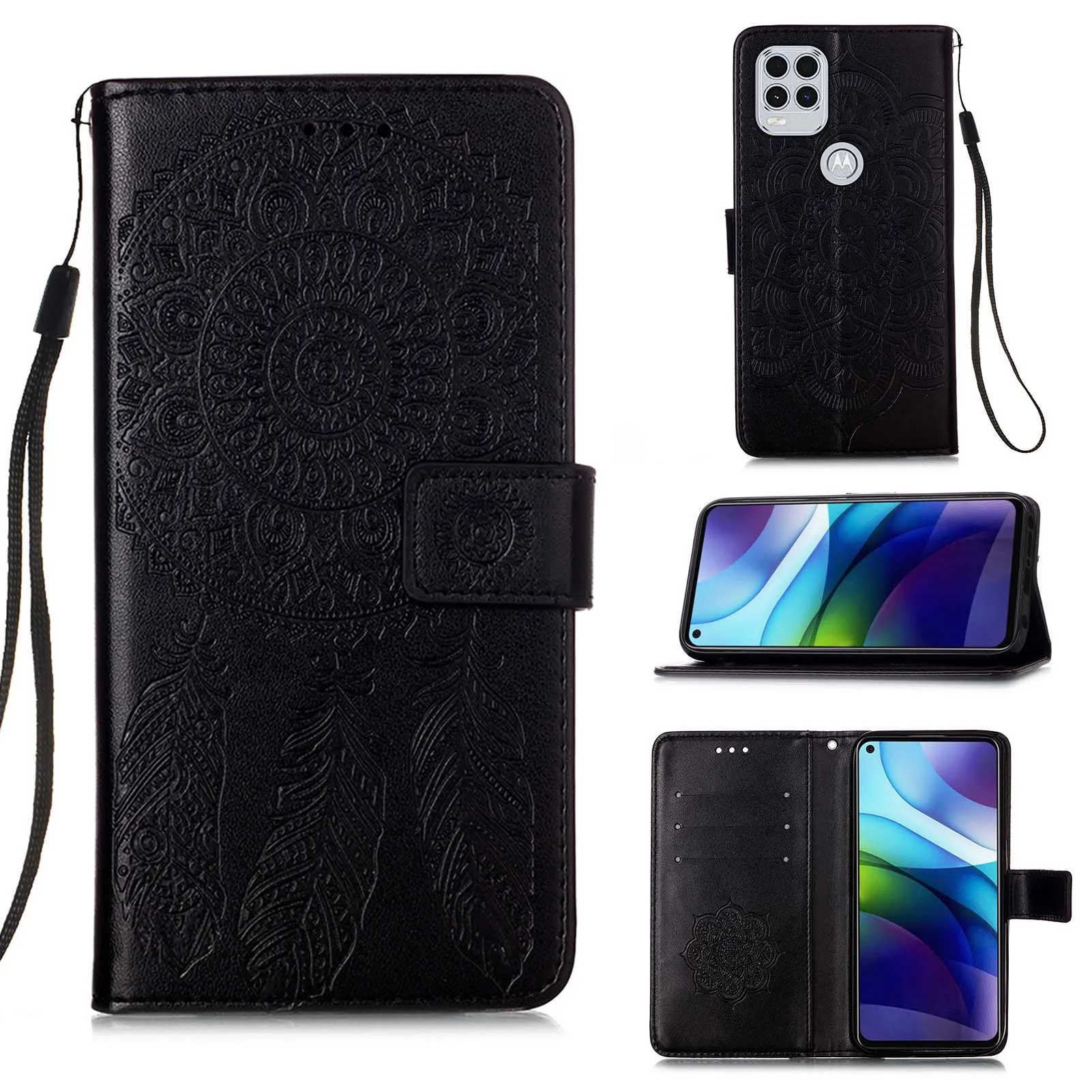 

Flip Dream Catcher Cases For Motorola Edge 20 Pro G Stylus G50 G30 E7 Power Edge S Luxury Quality Wallet Leather Case, 6colors