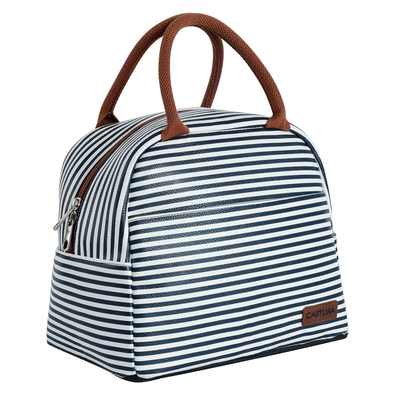 

Picnic Waterproof Leather lunch bag,small insulated lunch bag Custom Logo